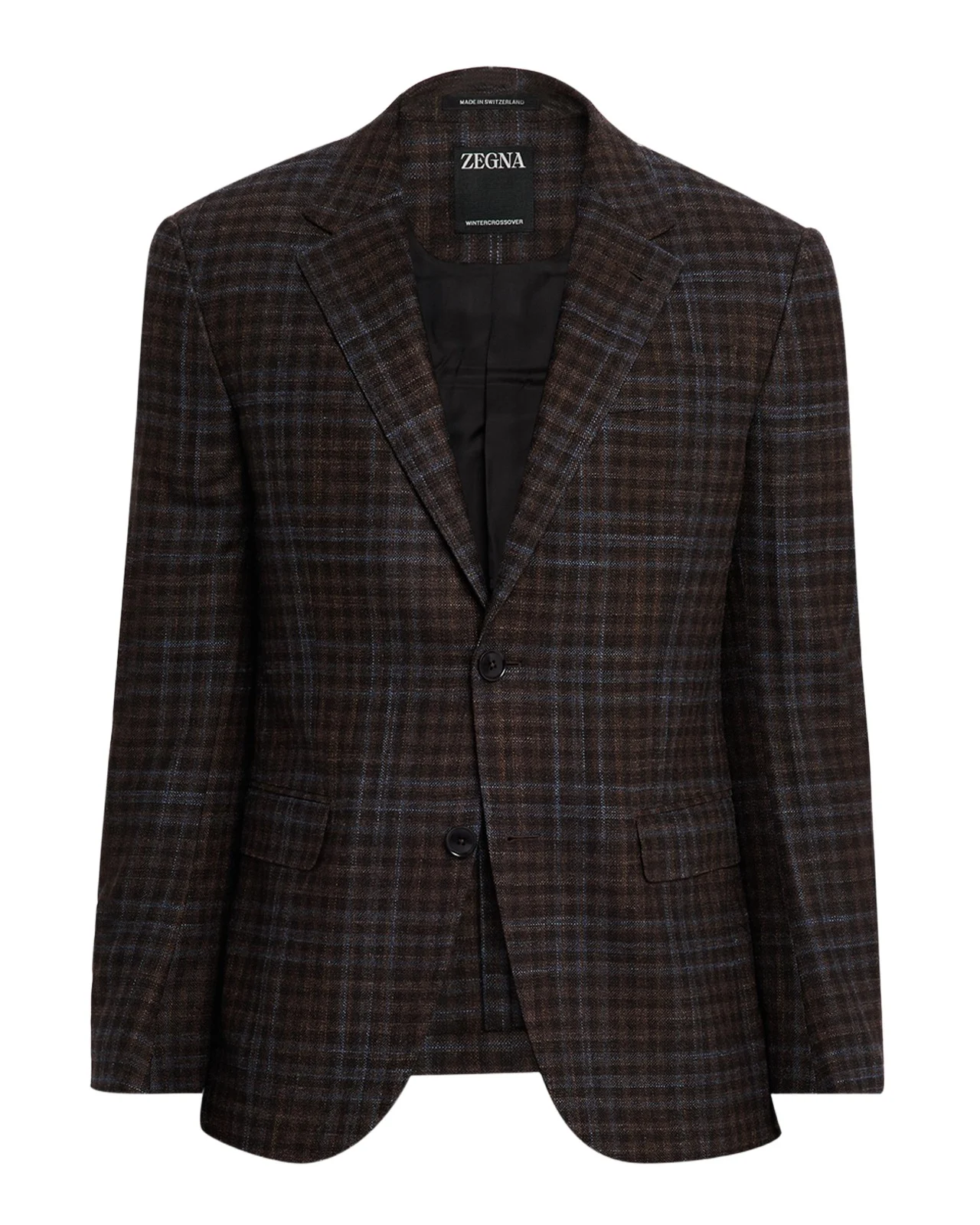 Men's Check Winter Crossover Notch-Lapel Sport Coat Men's Check Winter Crossover Notch-Lapel Sport Coat