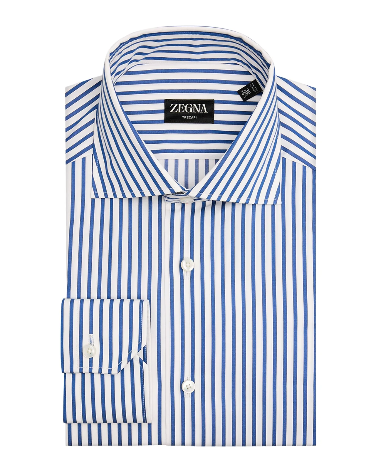Zegna Men's Trecapi Cotton Bengal Stripe Dress Shirt