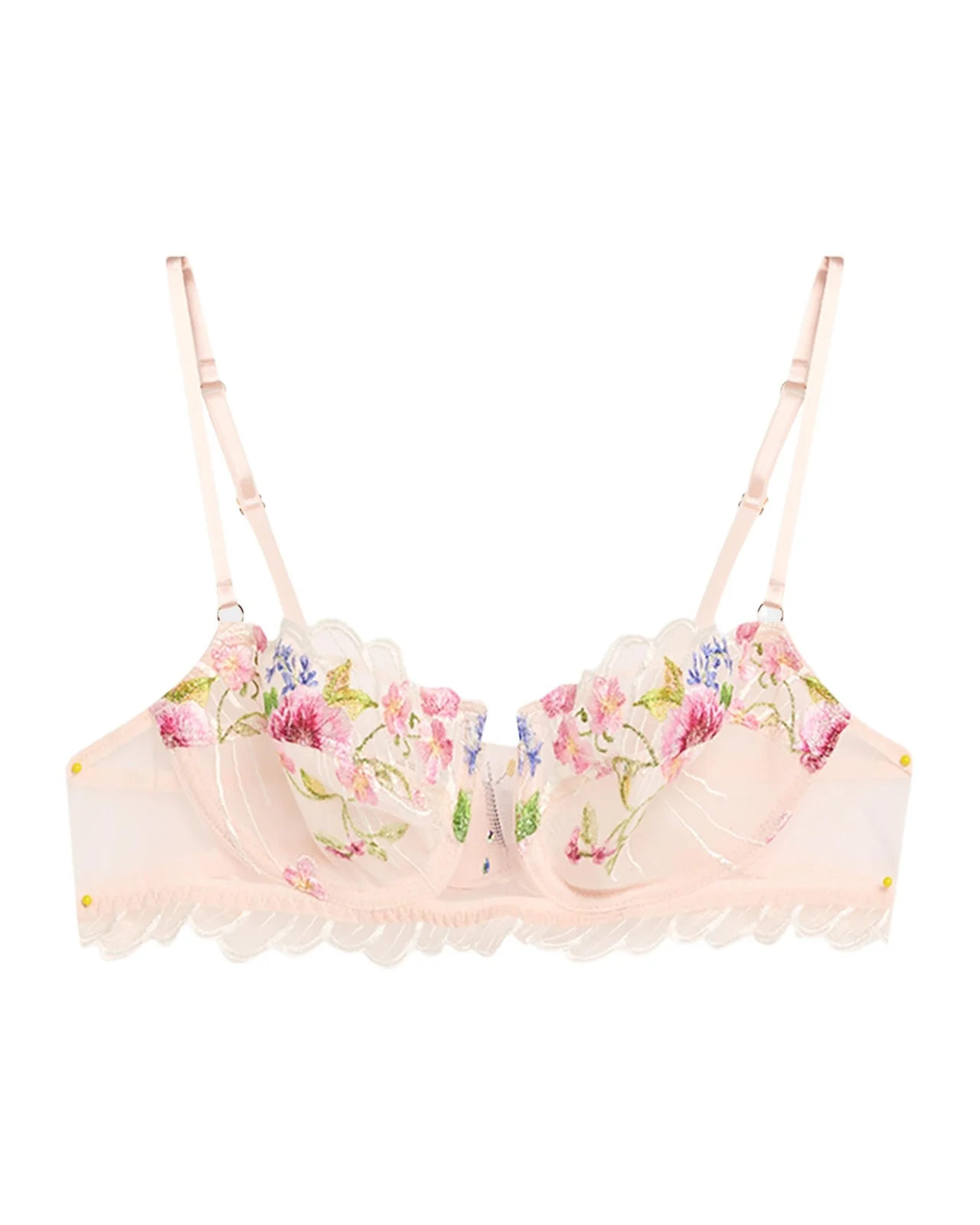 Libertine en Fleurs Embroidered Tulle Demi Bra Libertine en Fleurs Embroidered Tulle Demi Bra