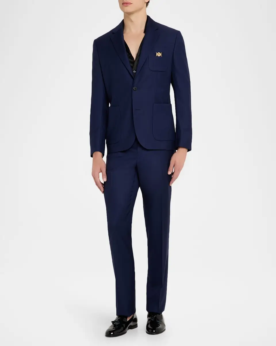 Versace Men's Wool Single-Breasted Blazer | Thumbnail 2