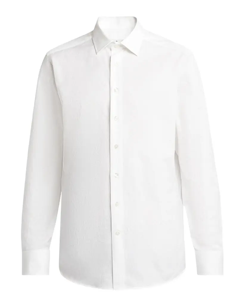 Men's Cotton Paisley Jacquard Sport Shirt Men's Cotton Paisley Jacquard Sport Shirt