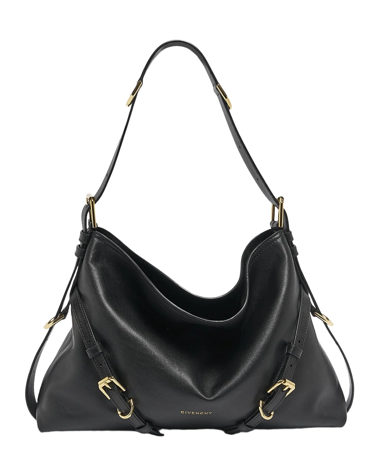 Voyou Medium Shoulder Bag in Shiny Leather
