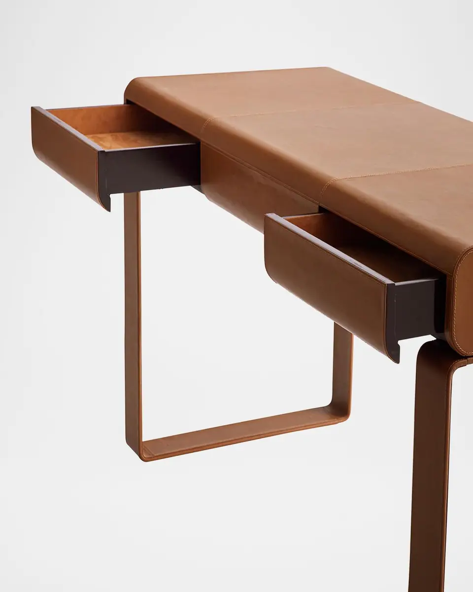 Arteriors Meyer Leather Writing Desk | Thumbnail 3 Arteriors Meyer Leather Writing Desk | Thumbnail 3