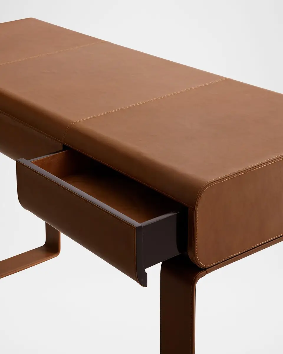 Arteriors Meyer Leather Writing Desk | Thumbnail 4 Arteriors Meyer Leather Writing Desk | Thumbnail 4