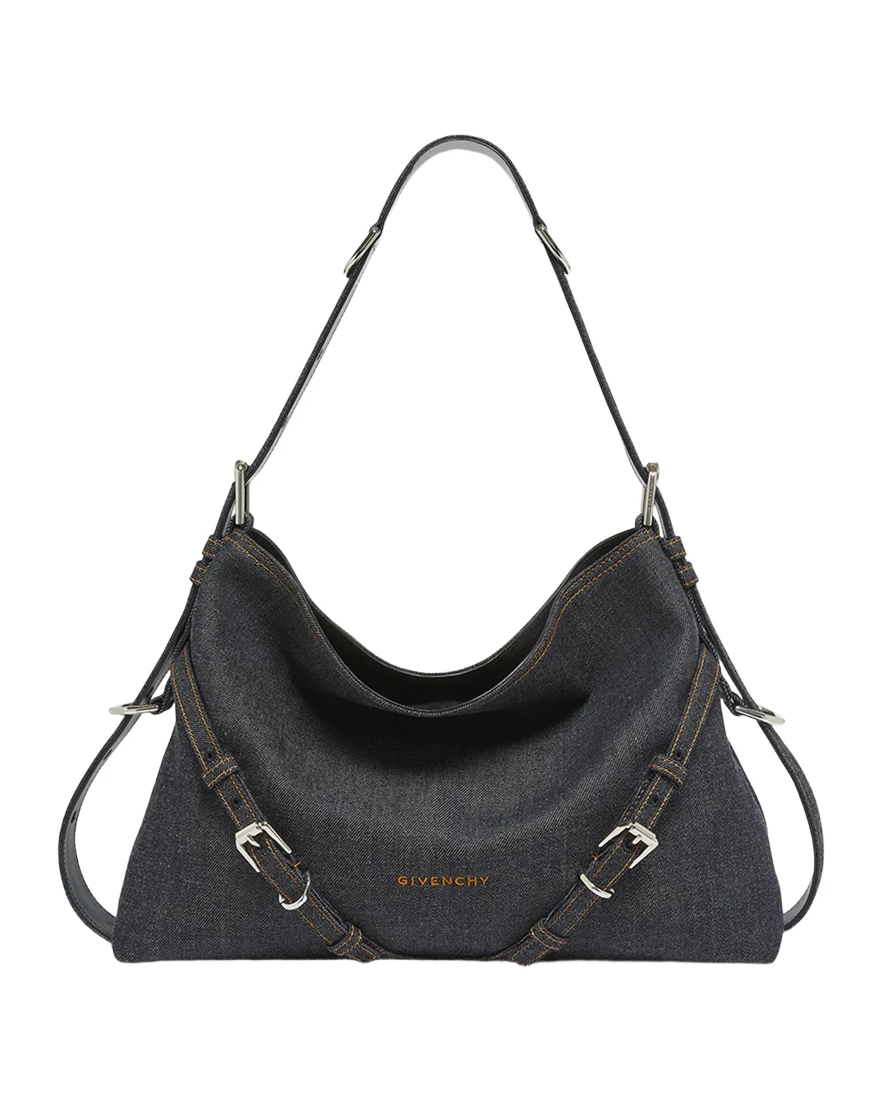 Voyou Medium Shoulder Bag in Denim