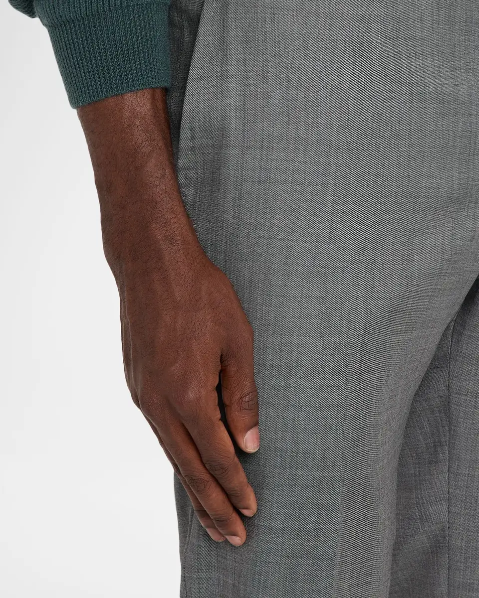Kiton Men's Wool Twill Flat-Front Trousers | Thumbnail 5 Kiton Men's Wool Twill Flat-Front Trousers | Thumbnail 5