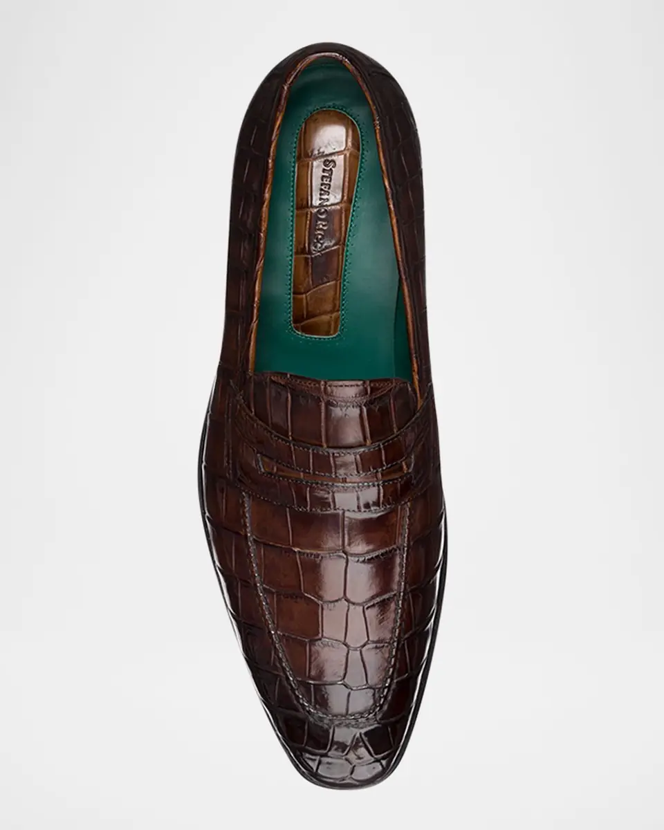 Stefano Ricci Men's Crocodile Leather Loafers | Thumbnail 4 Stefano Ricci Men's Crocodile Leather Loafers | Thumbnail 4