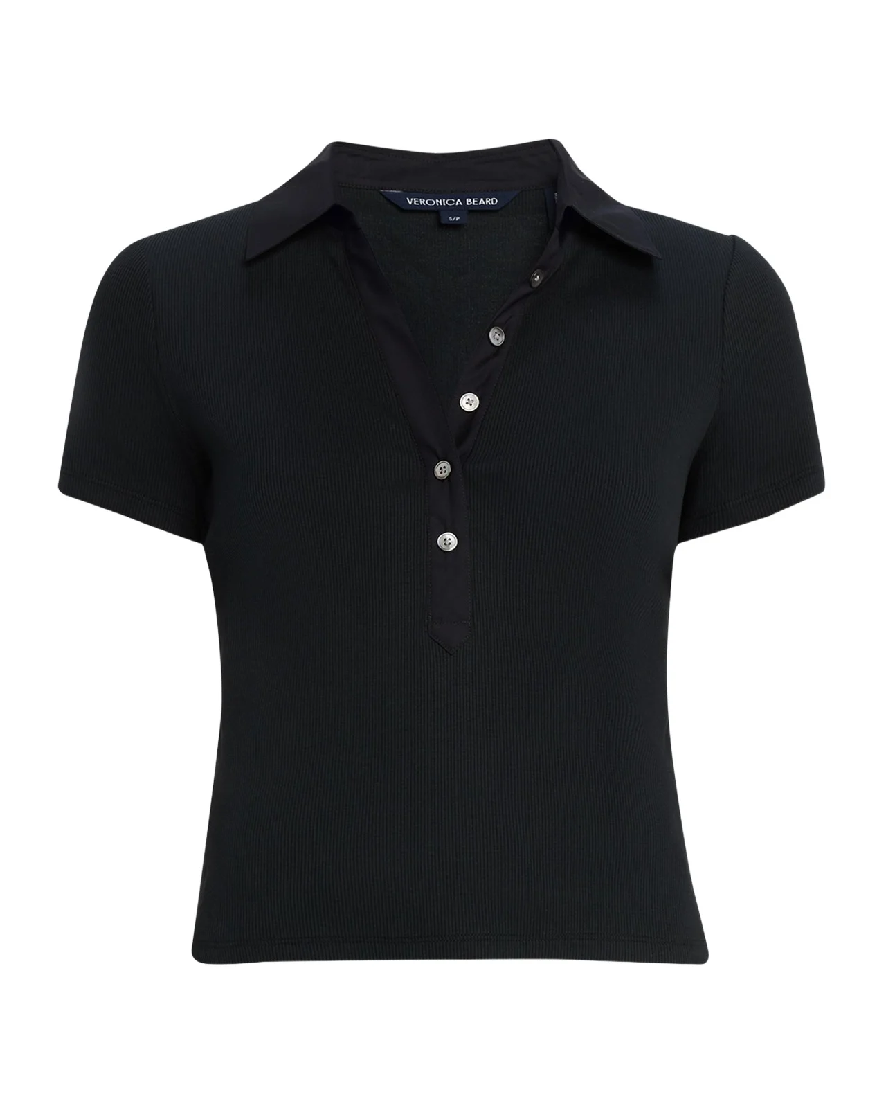 Veronica Beard Kearney Short-Sleeve Polo Tee