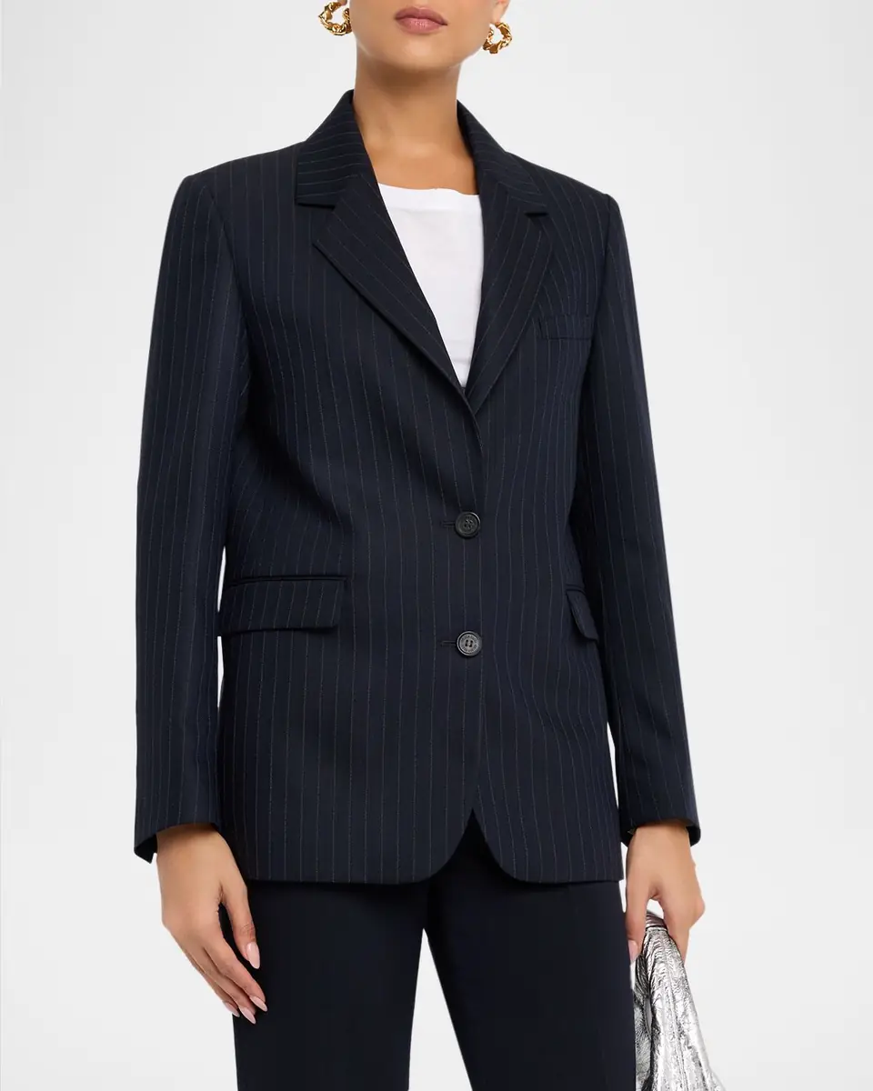 Golden Goose Journey Pinstripe Wool Jacket | Thumbnail 4 Golden Goose Journey Pinstripe Wool Jacket | Thumbnail 4