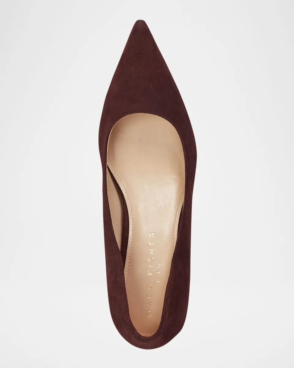 Marc Fisher LTD Calynna Suede Kitten-Heel Pumps | Thumbnail 4 Marc Fisher LTD Calynna Suede Kitten-Heel Pumps | Thumbnail 4