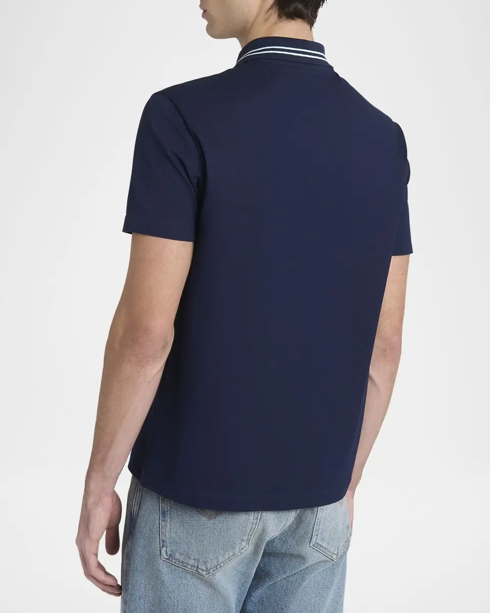 Versace Men's Medusa-Collar Pique Polo Shirt | Thumbnail 3