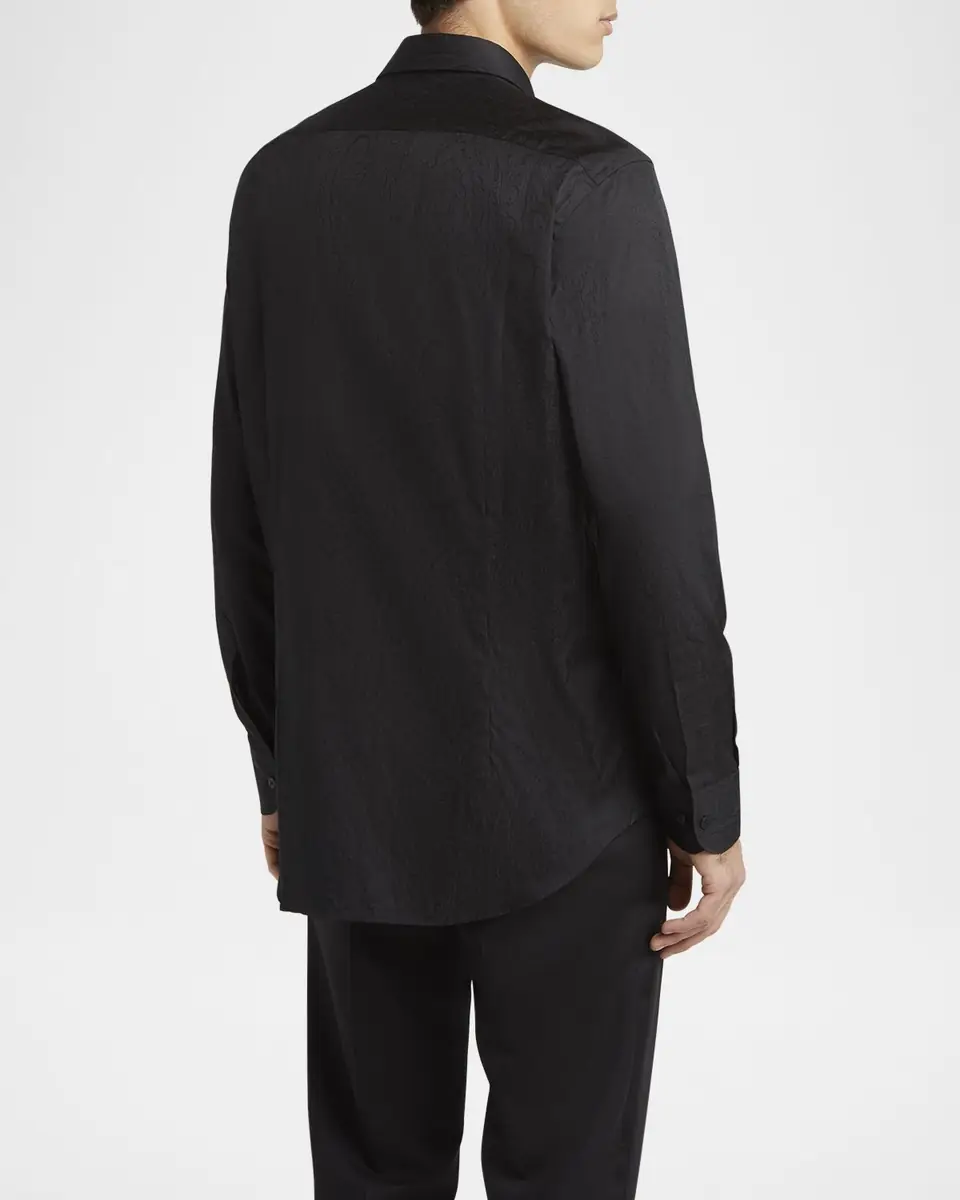 Etro Men's Cotton Paisley Jacquard Sport Shirt | Thumbnail 3