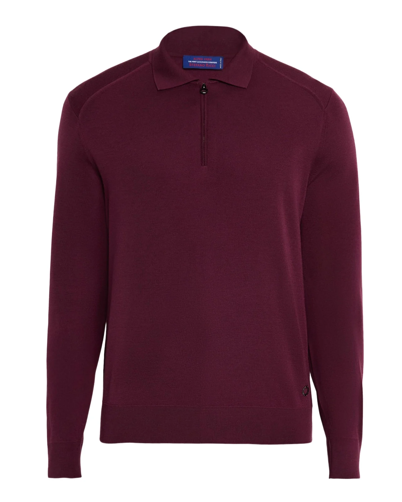 Men's Cashmere Quarter-Zip Polo Sweater