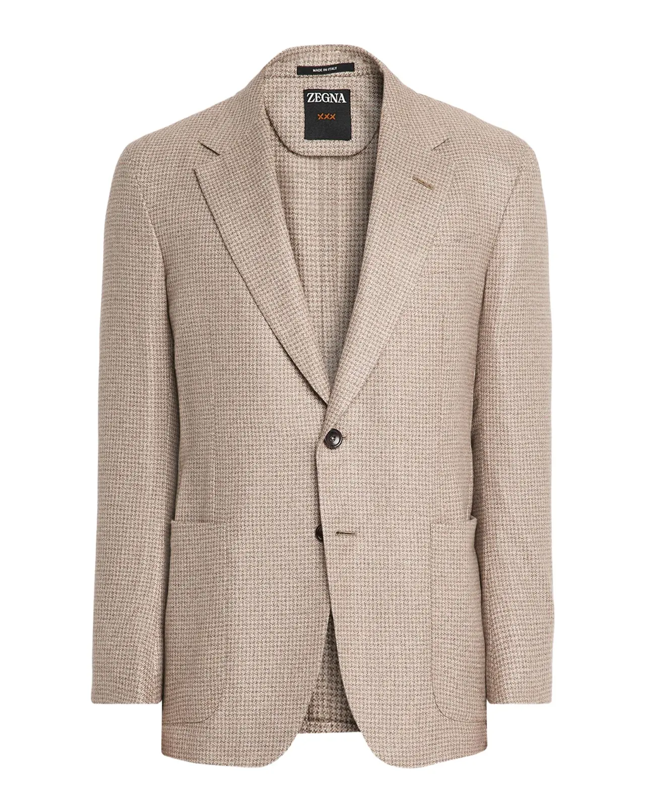 Zegna Men's Silk and Cashmere Houndstooth Notch-Lapel Sport Coat