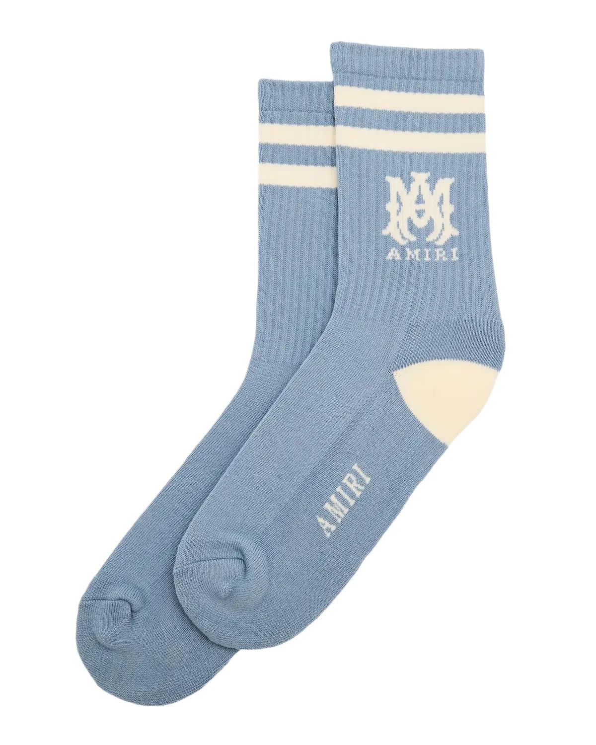 Men's MA Double-Stripe Ribbed Crew Socks Men's MA Double-Stripe Ribbed Crew Socks
