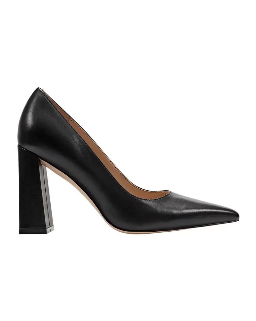 Marc Fisher LTD Minny Patent Leather Snip Toe Block-Heel Pumps | Image 1 Marc Fisher LTD Minny Patent Leather Snip Toe Block-Heel Pumps | Image 1