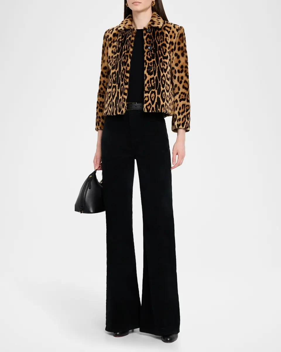 Nili Lotan Montmartre Leopard Shearling Cropped Jacket | Thumbnail 2 Nili Lotan Montmartre Leopard Shearling Cropped Jacket | Thumbnail 2