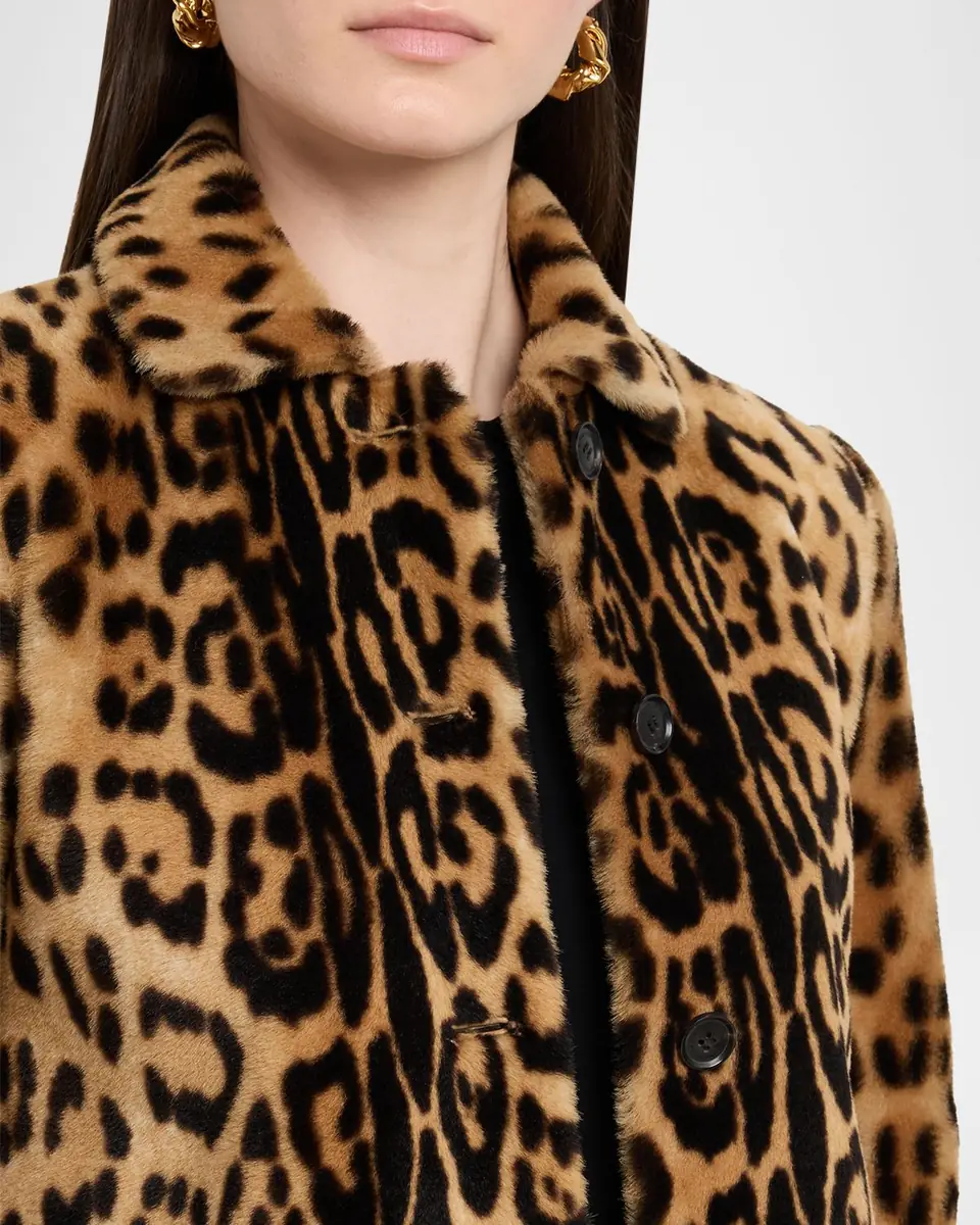 Nili Lotan Montmartre Leopard Shearling Cropped Jacket | Thumbnail 5 Nili Lotan Montmartre Leopard Shearling Cropped Jacket | Thumbnail 5