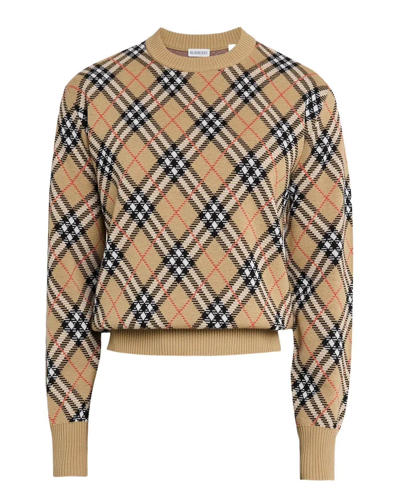 Burberry Men's Vintage Check Knit Crewneck Sweater