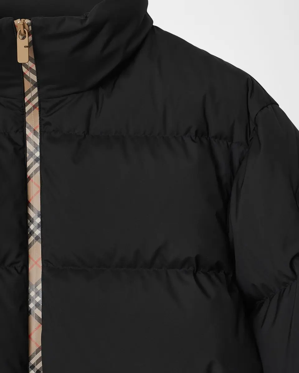 Burberry Men's Check-Zip Down Jacket | Thumbnail 2 Burberry Men's Check-Zip Down Jacket | Thumbnail 2