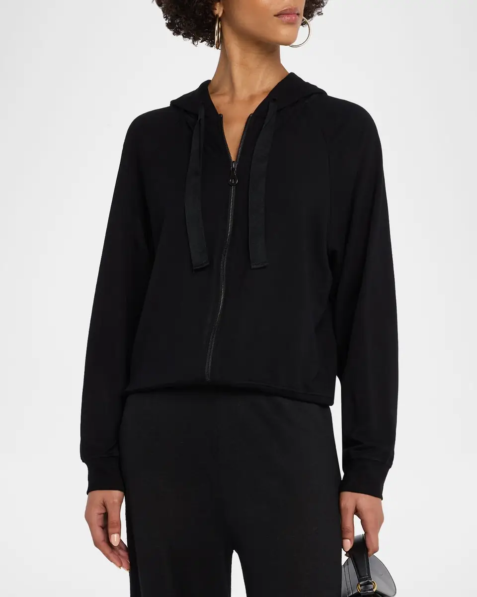 MAJESTIC FILATURES French Terry Zip-Front Hoodie | Thumbnail 4 MAJESTIC FILATURES French Terry Zip-Front Hoodie | Thumbnail 4