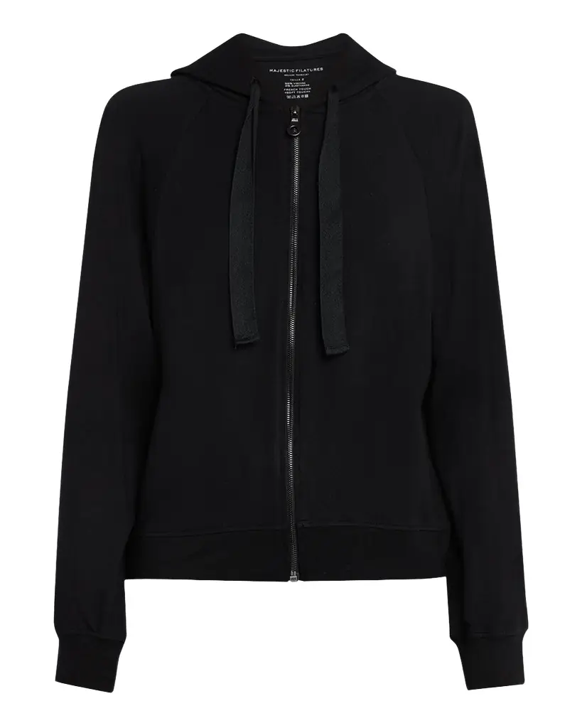 French Terry Zip-Front Hoodie