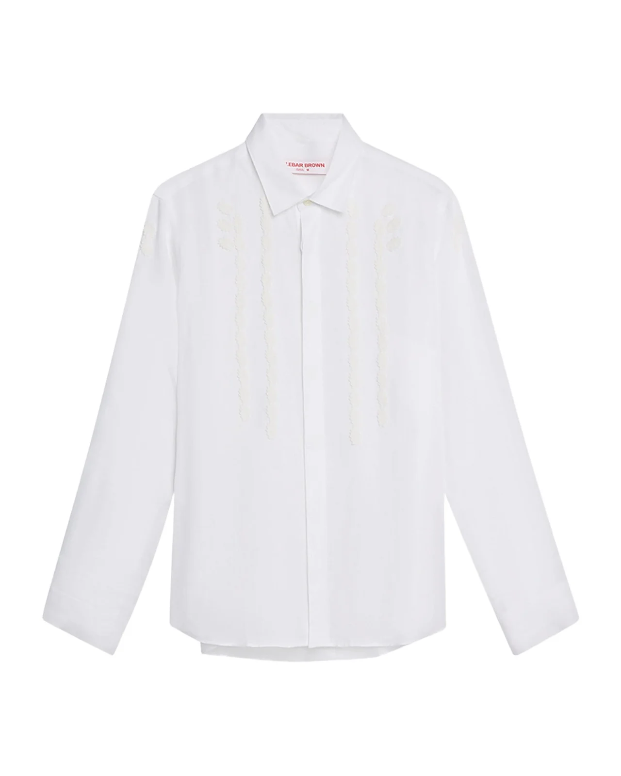 Men's Giles Linen Applique Tailored-Fit Sport Shirt Men's Giles Linen Applique Tailored-Fit Sport Shirt