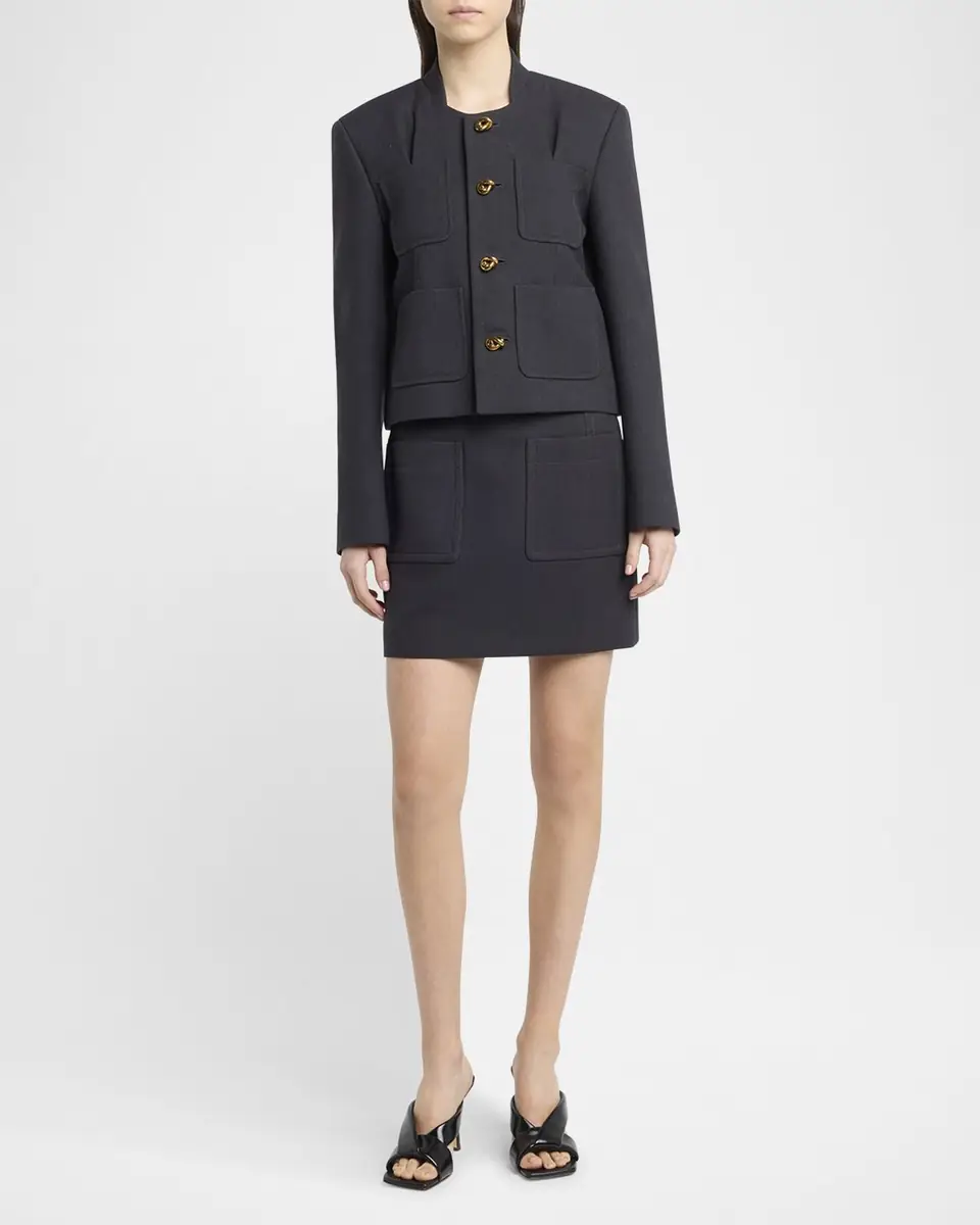 Bottega Veneta Knot-Button Light Structured Cotton Jacket | Thumbnail 2 Bottega Veneta Knot-Button Light Structured Cotton Jacket | Thumbnail 2