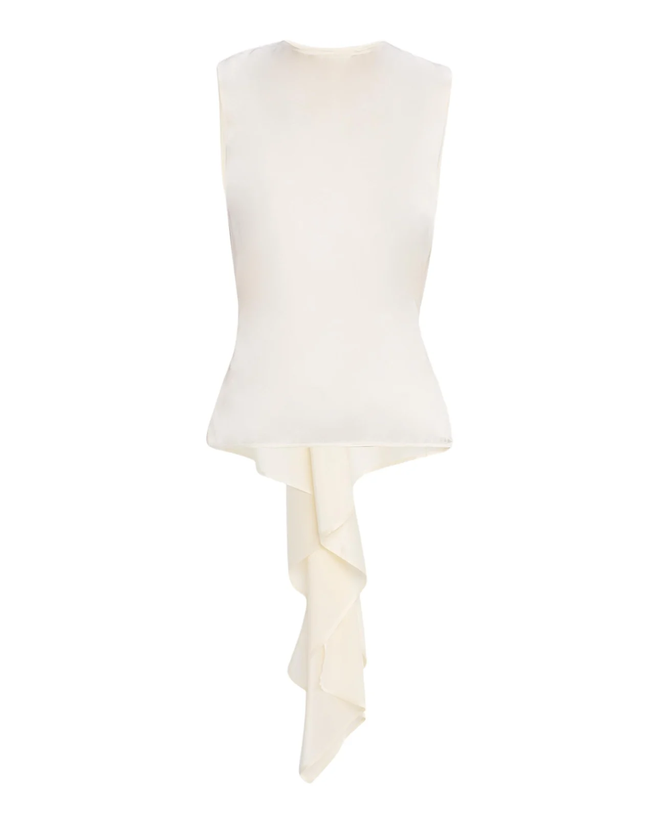 Sleeveless Draped Silk Scarf Top Sleeveless Draped Silk Scarf Top