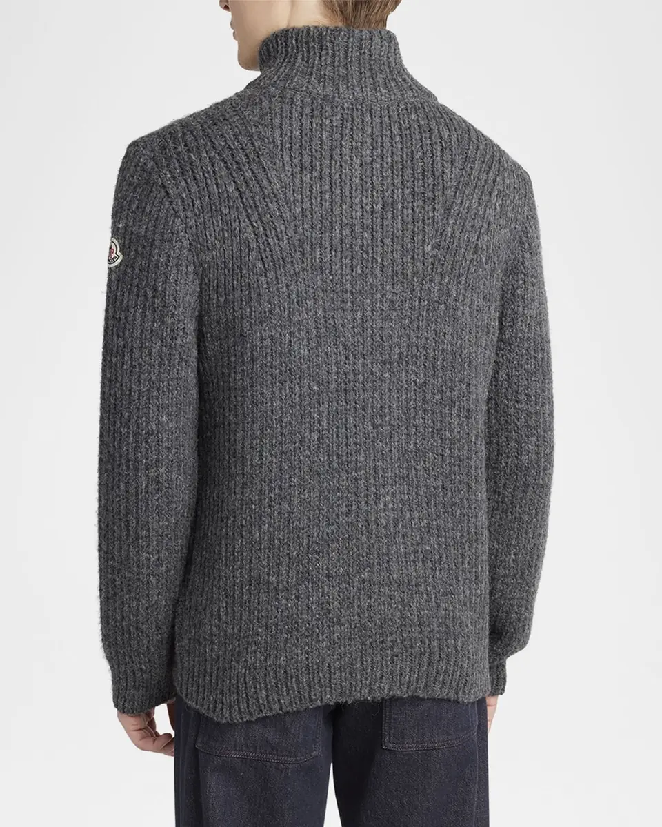 Moncler Men's Ribbed Full-Zip Sweater | Thumbnail 3