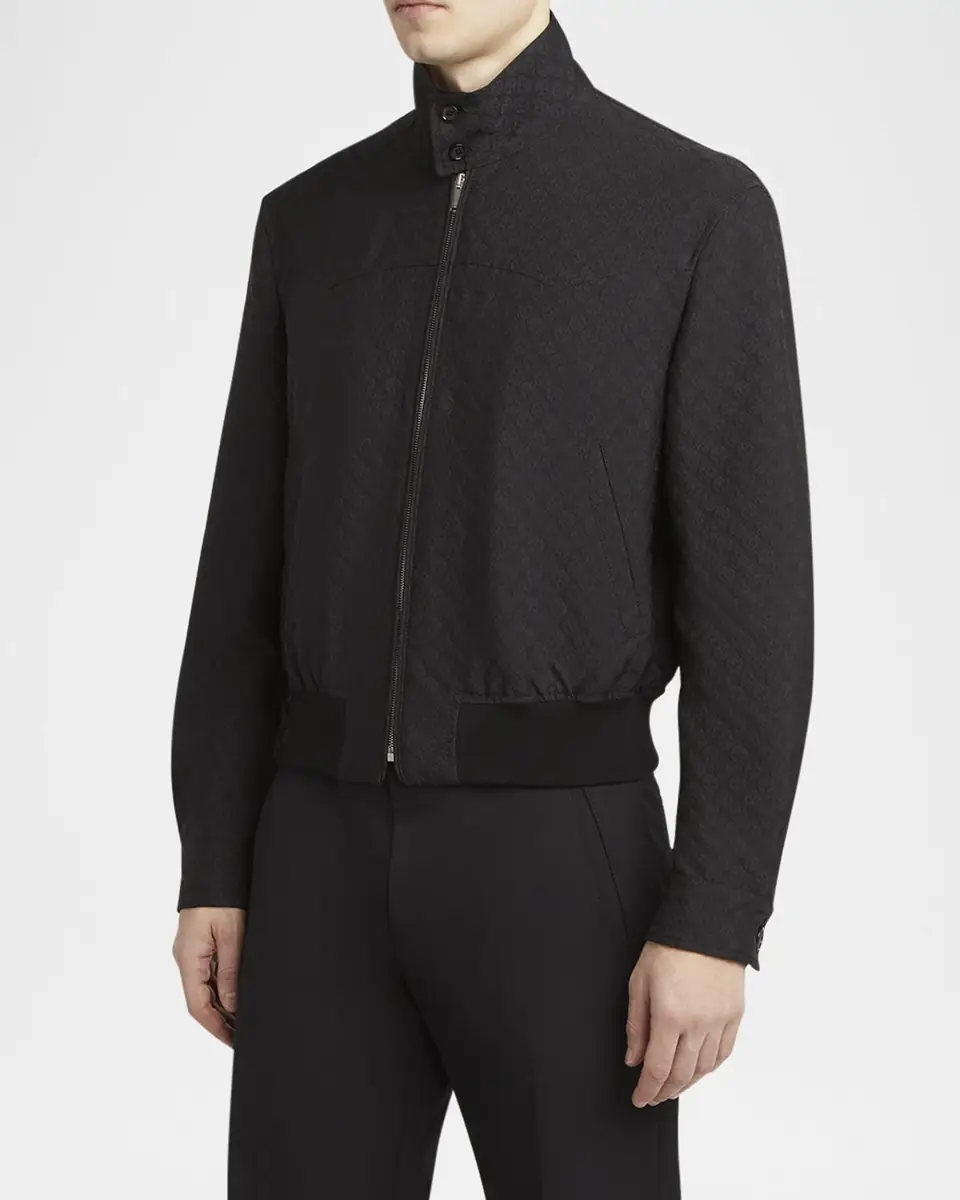 Alexander McQueen Men's Skull Jacquard Cropped Jacket | Thumbnail 3 Alexander McQueen Men's Skull Jacquard Cropped Jacket | Thumbnail 3