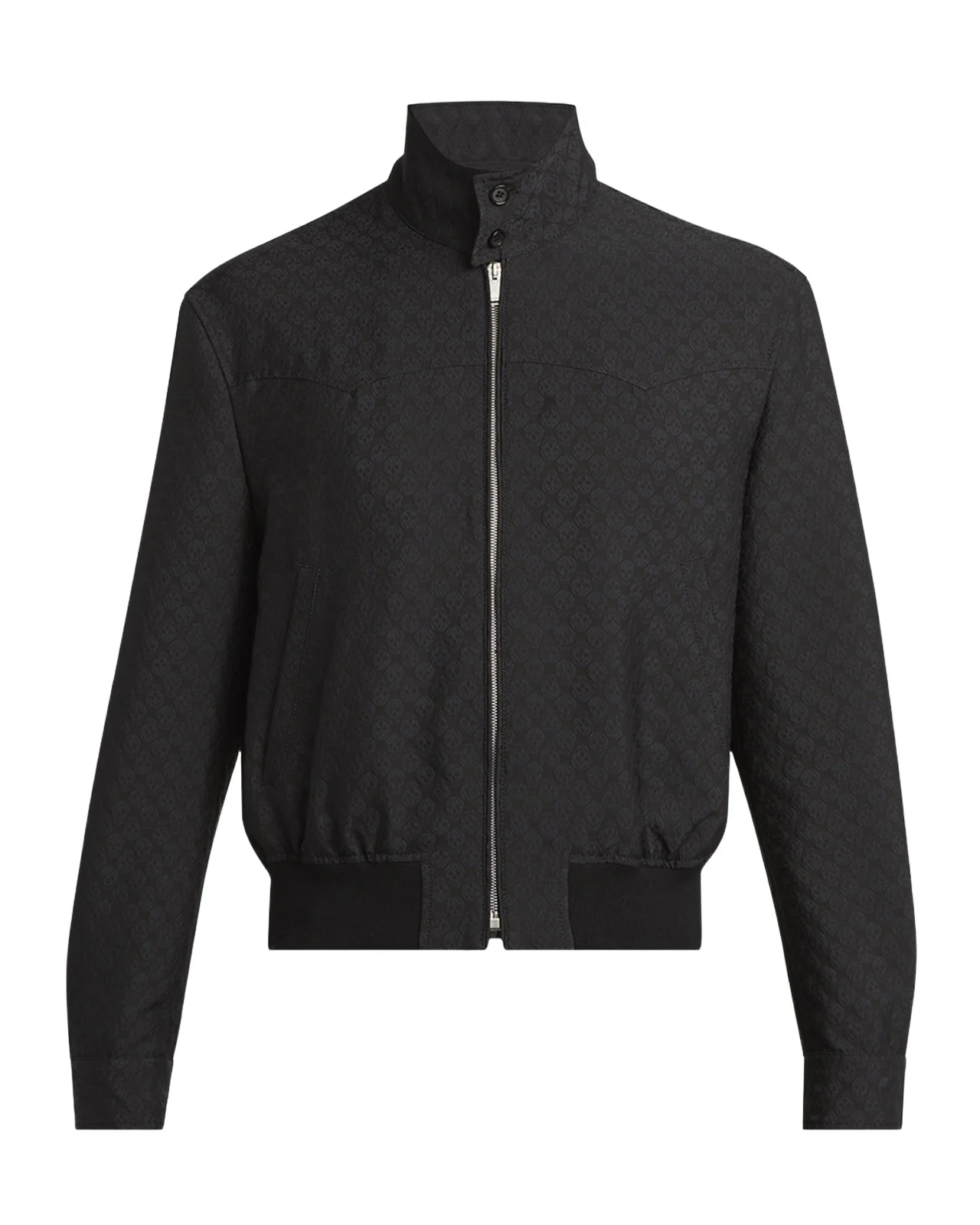 Men's Skull Jacquard Cropped Jacket