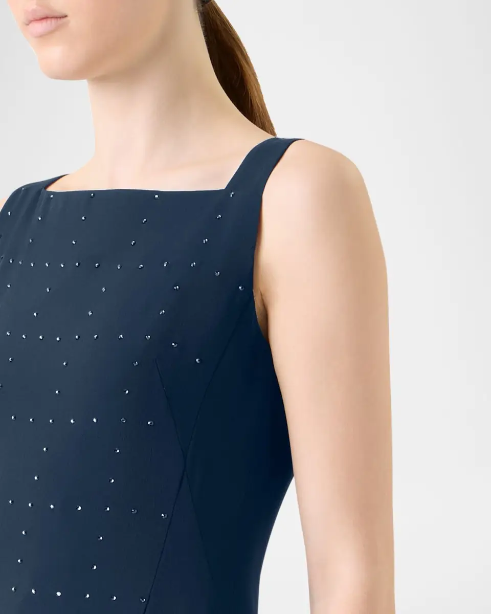 Akris Studded Sleeveless Asymmetric Flared Maxi Dress | Thumbnail 5 Akris Studded Sleeveless Asymmetric Flared Maxi Dress | Thumbnail 5