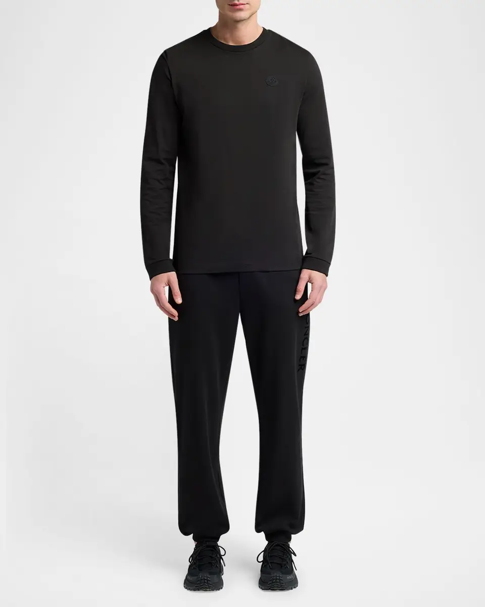 Moncler Men's Fleece Logo Sweatpants | Thumbnail 2 Moncler Men's Fleece Logo Sweatpants | Thumbnail 2