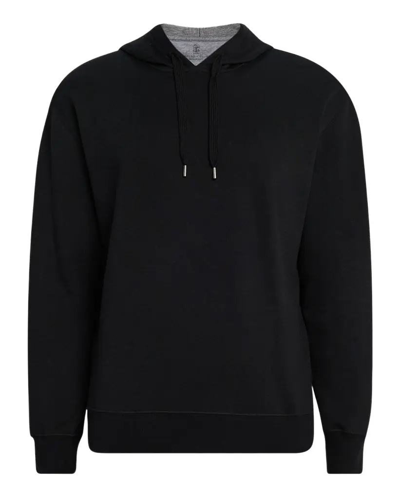 Brunello Cucinelli Men 's Travel Hooded Sweatshirt | Image 1 Brunello Cucinelli Men 's Travel Hooded Sweatshirt | Image 1