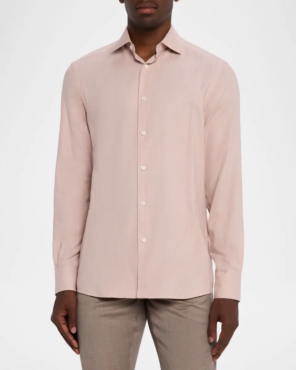 ZEGNA Men's Cashco Classic-Fit Sport Shirt | Thumbnail 3 ZEGNA Men's Cashco Classic-Fit Sport Shirt | Thumbnail 3