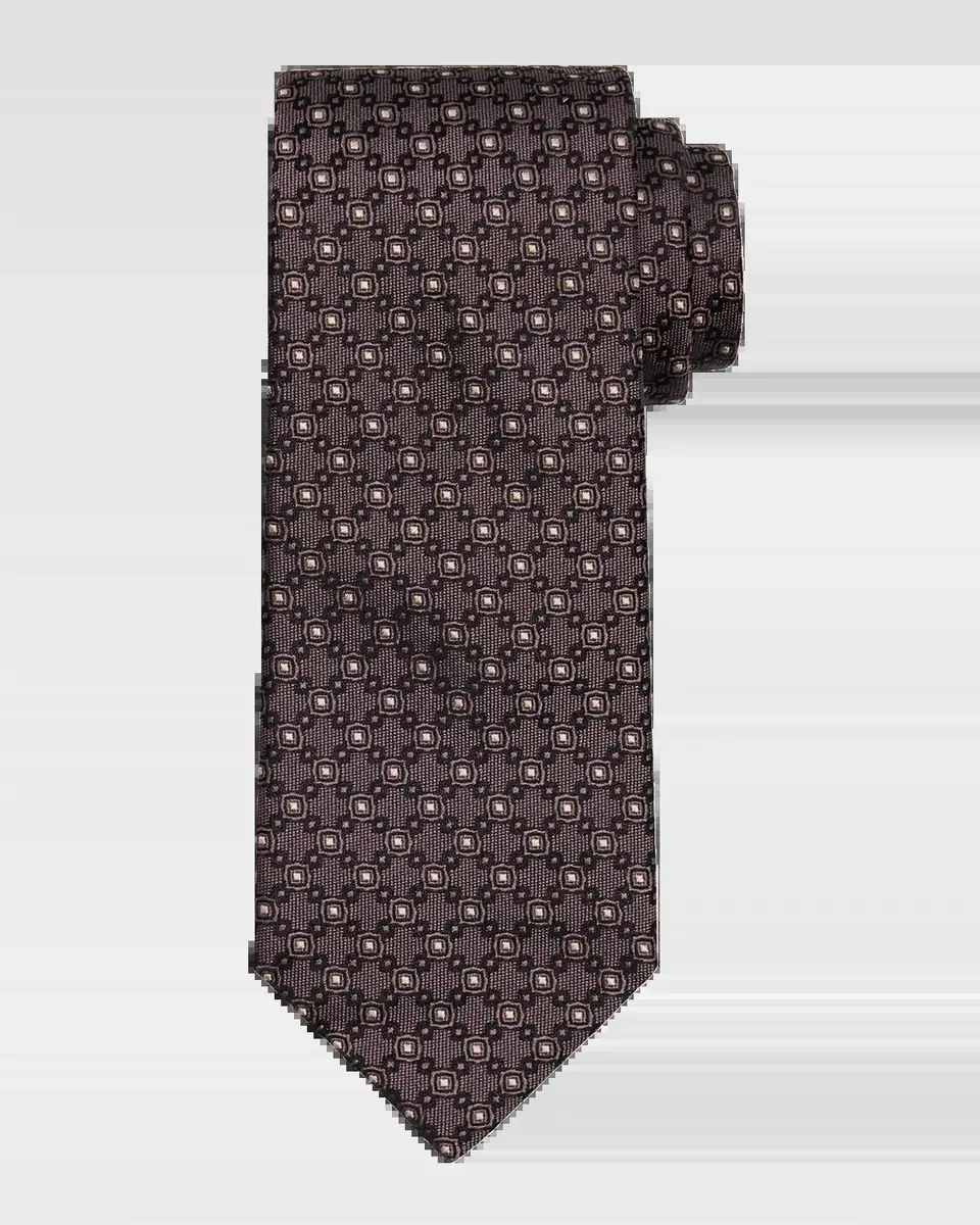 Brunello Cucinelli Men's Silk and Cotton Jacquard Tie | Thumbnail 2