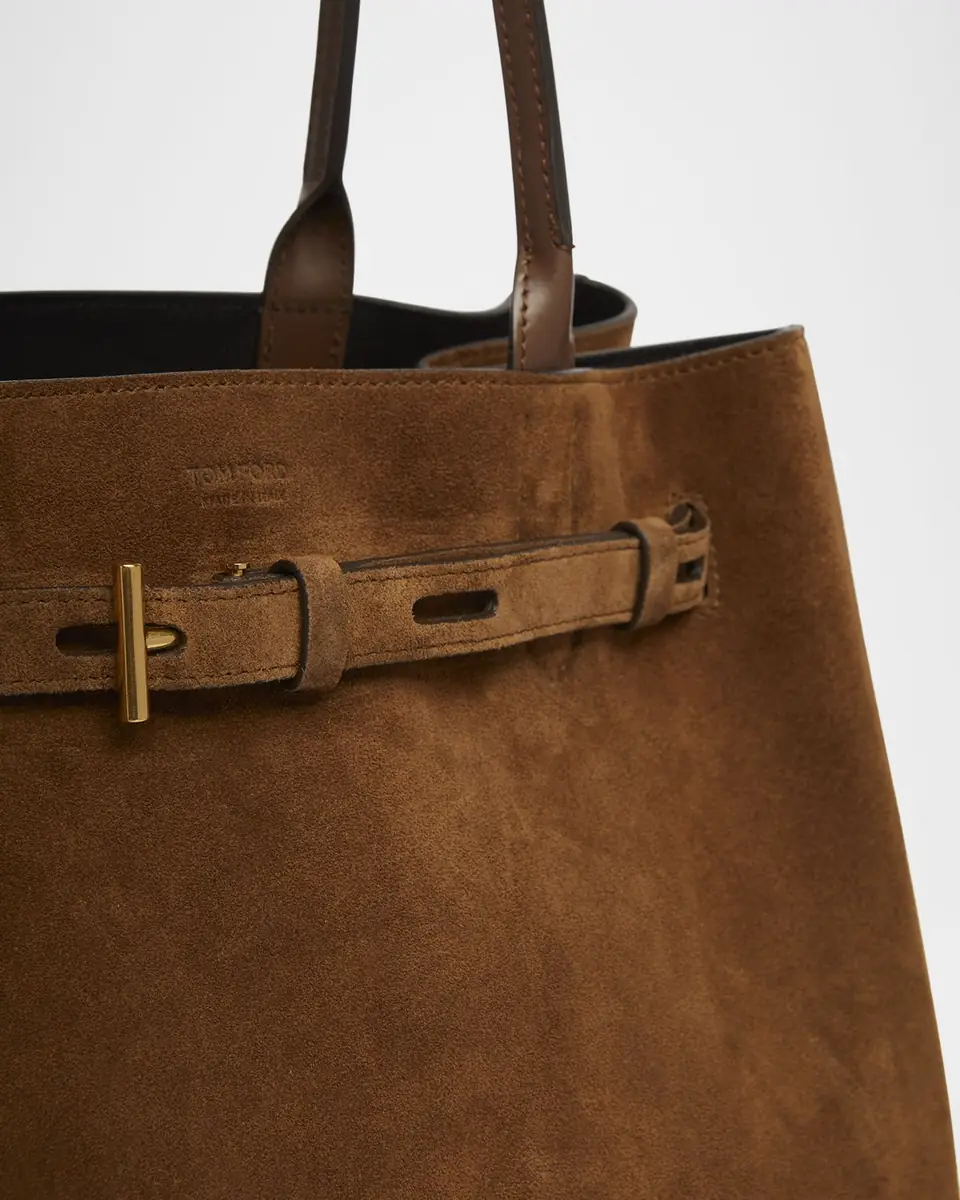 Tom Ford Audrey Large Tote Bag in Calfskin Suede | Thumbnail 6