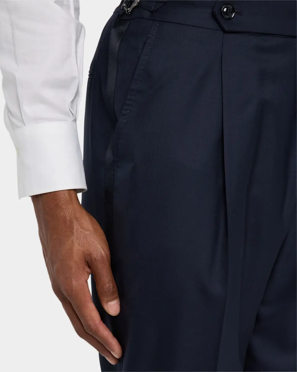 Brunello Cucinelli Men's Side-Tab Pleated Trousers | Thumbnail 5 Brunello Cucinelli Men's Side-Tab Pleated Trousers | Thumbnail 5