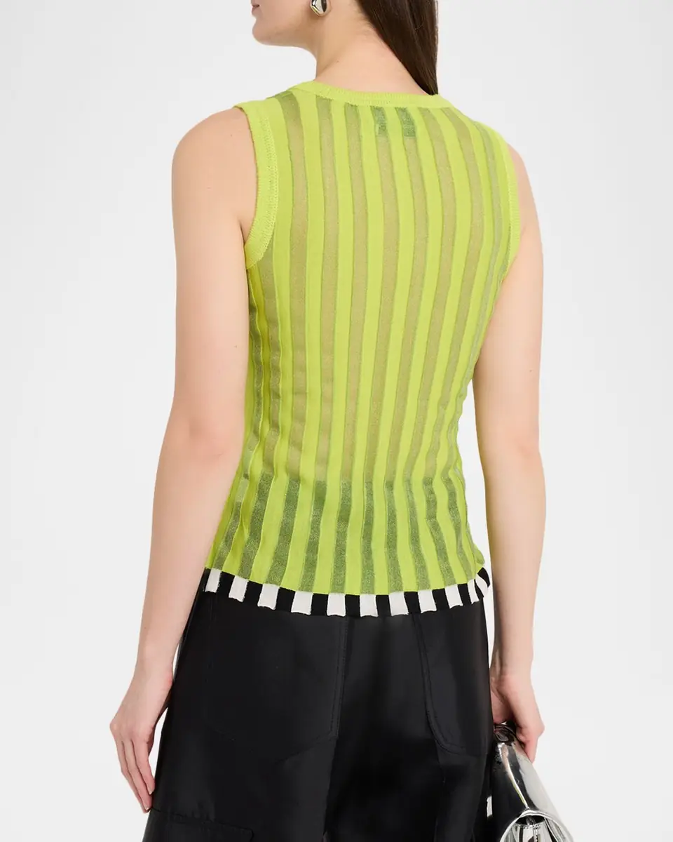 Christopher John Rogers Pleated Knit Shell Top | Thumbnail 3