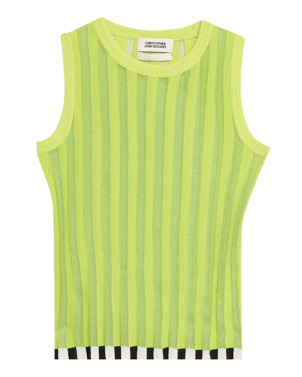 Christopher John Rogers Pleated Knit Shell Top
