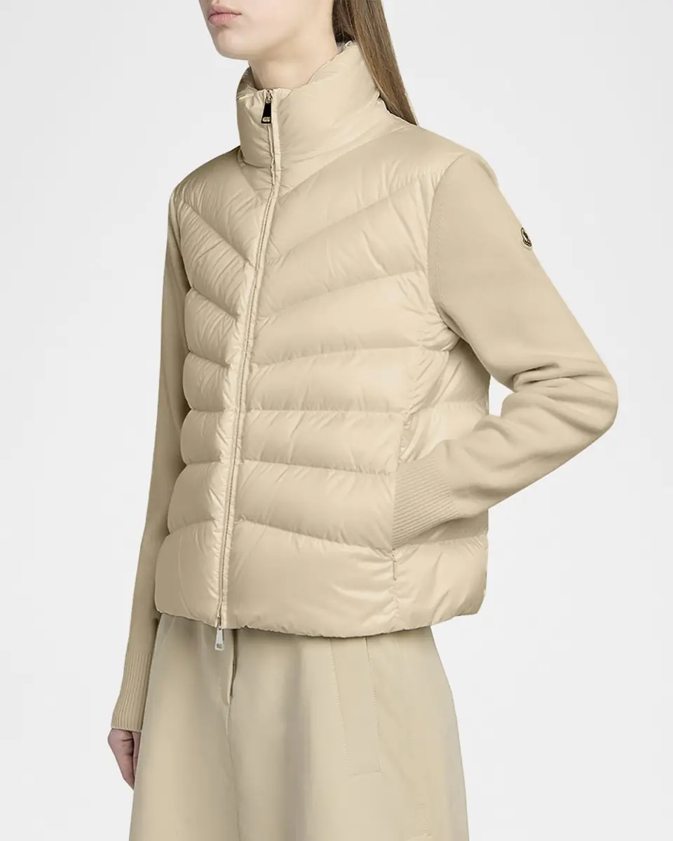 Moncler Padded Wool Cardigan | Thumbnail 4 Moncler Padded Wool Cardigan | Thumbnail 4
