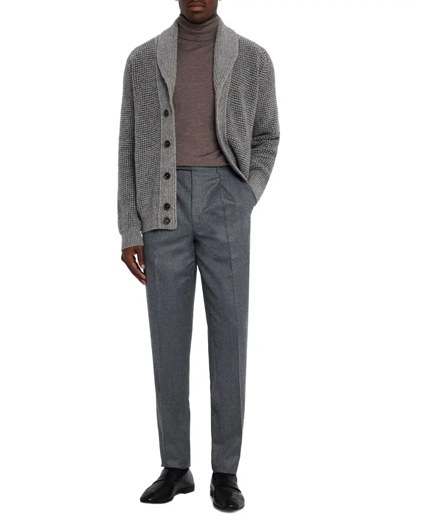 ZEGNA Men's Jacquard Knit Cardigan | Image 1 ZEGNA Men's Jacquard Knit Cardigan | Image 1