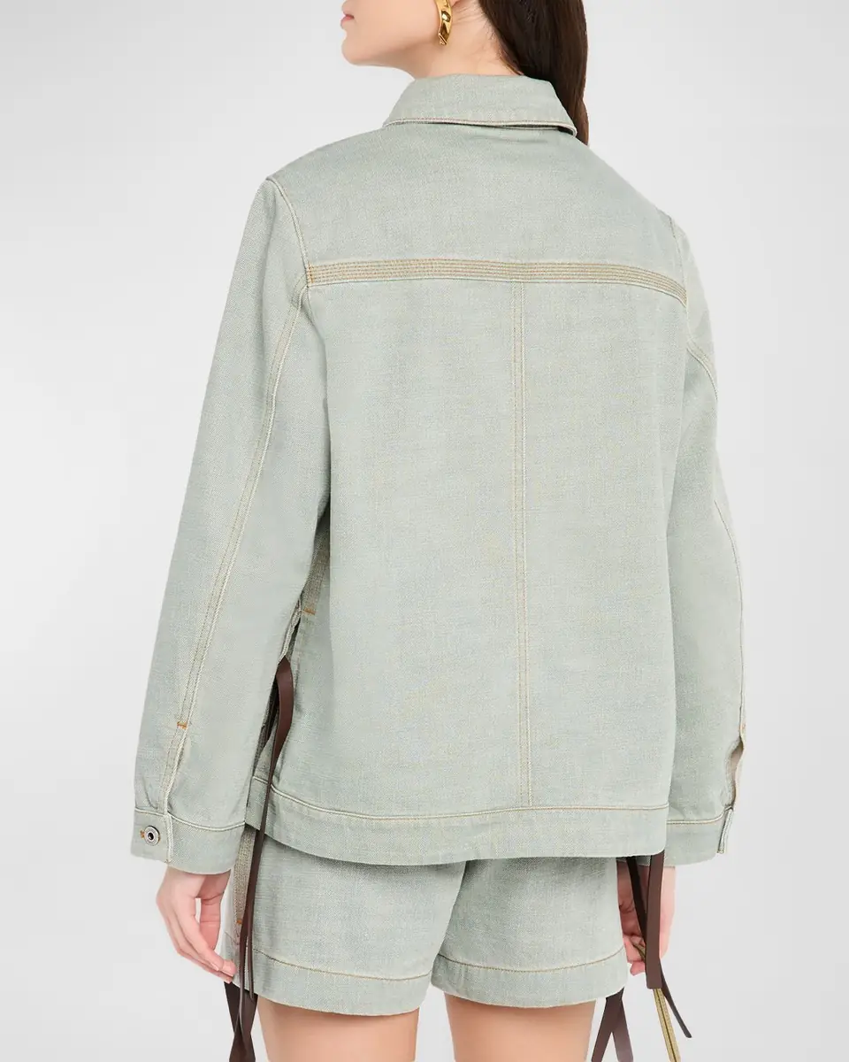 Loewe Anagram Leather Pocket Workwear Jacket | Thumbnail 3 Loewe Anagram Leather Pocket Workwear Jacket | Thumbnail 3