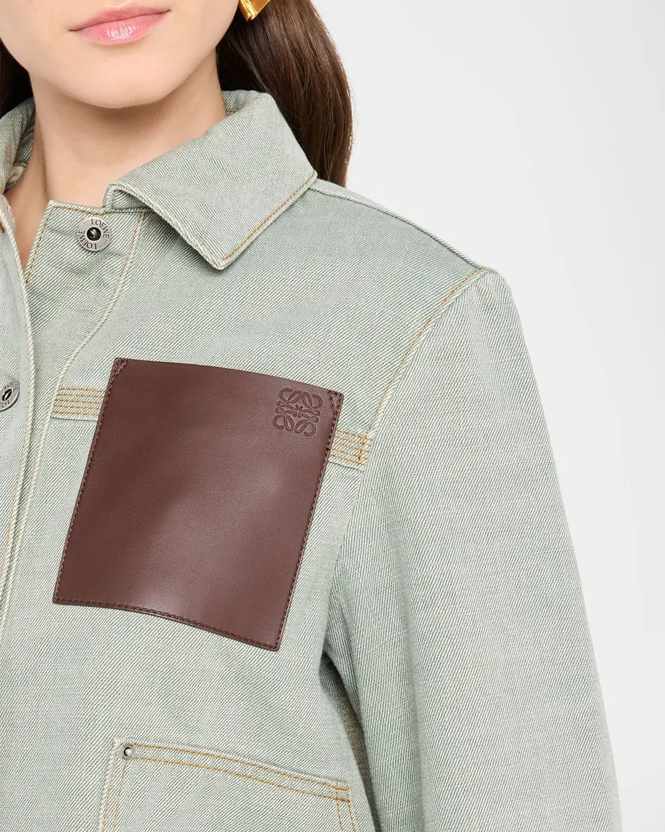 Loewe Anagram Leather Pocket Workwear Jacket | Thumbnail 6 Loewe Anagram Leather Pocket Workwear Jacket | Thumbnail 6