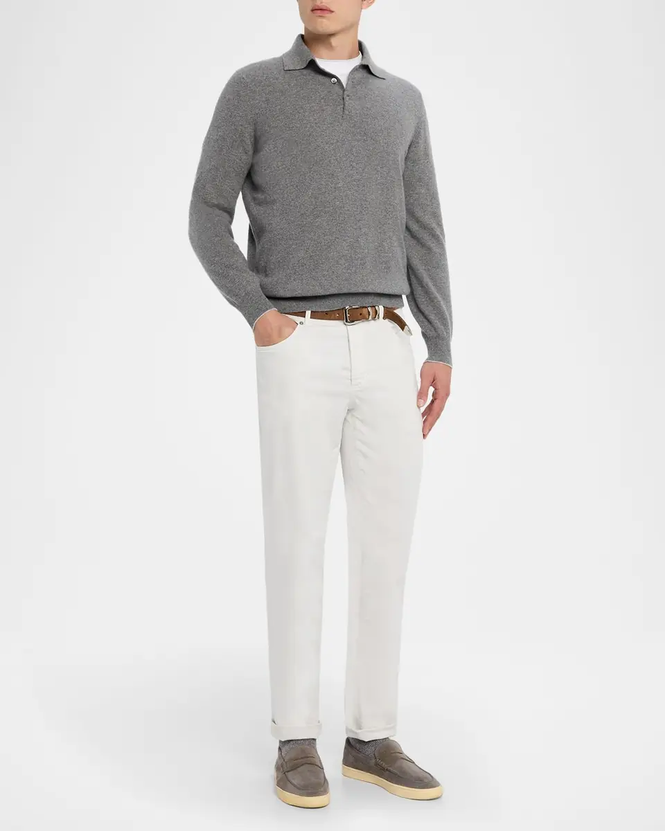 Brunello Cucinelli Men's Italian-Fit Denim Five-Pocket Pants | Thumbnail 2 Brunello Cucinelli Men's Italian-Fit Denim Five-Pocket Pants | Thumbnail 2