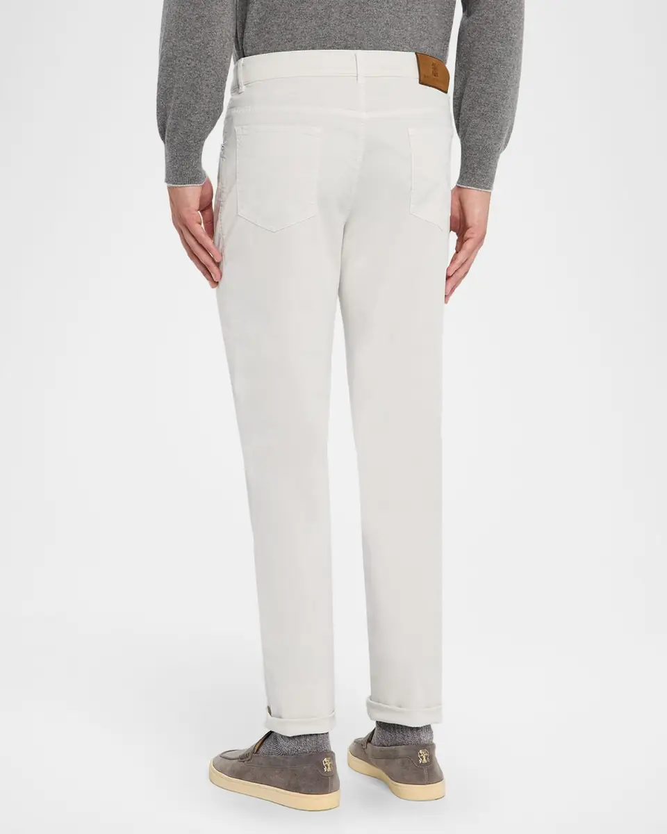 Brunello Cucinelli Men's Italian-Fit Denim Five-Pocket Pants | Thumbnail 3 Brunello Cucinelli Men's Italian-Fit Denim Five-Pocket Pants | Thumbnail 3