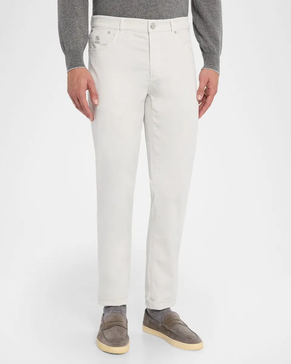 Brunello Cucinelli Men's Italian-Fit Denim Five-Pocket Pants | Thumbnail 4 Brunello Cucinelli Men's Italian-Fit Denim Five-Pocket Pants | Thumbnail 4