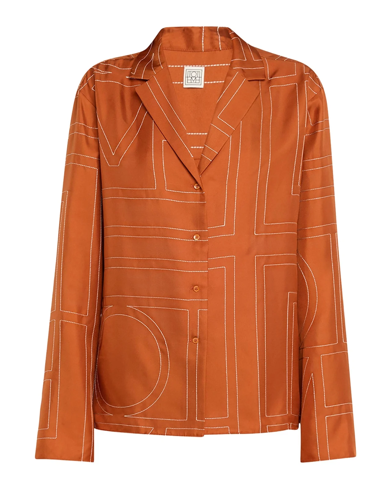 TOTEME Monogram Silk Pajama Top