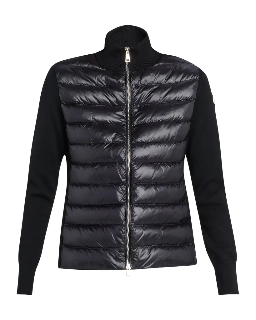 Moncler Combo Down Short Cardigan | Image 1 Moncler Combo Down Short Cardigan | Image 1